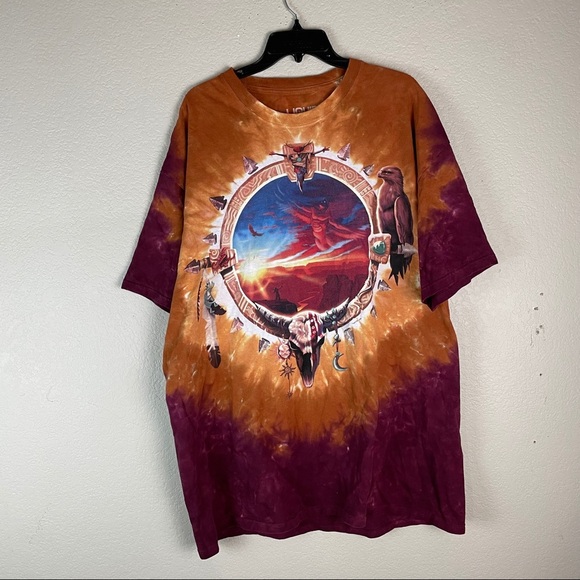 Liquid Blue Native American Shirt Indian Eagle - Picture 1 of 7